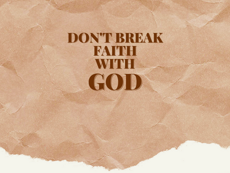 Don't Break Faith With God: Moses & Aaron - Friday Praise & Pray (for others) August 4, 2023