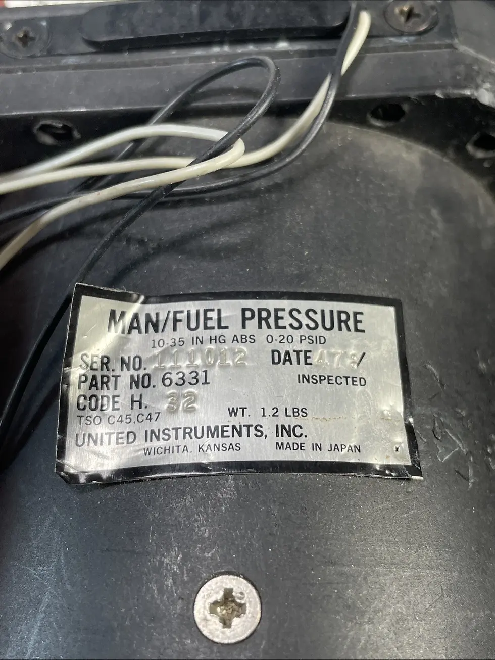 Thumbnail: United MAN/FUEL Pressure Gauge 6331