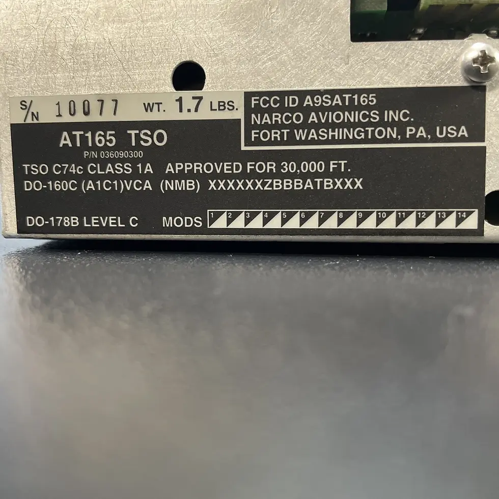 Thumbnail: Narco AT-165 Transponder Slide-In Replacement for King