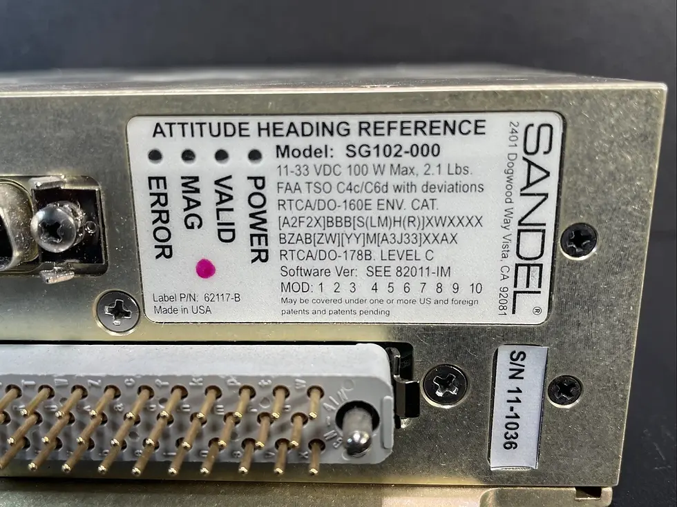Thumbnail: Sandel SG102 Attitude Heading Reference System
