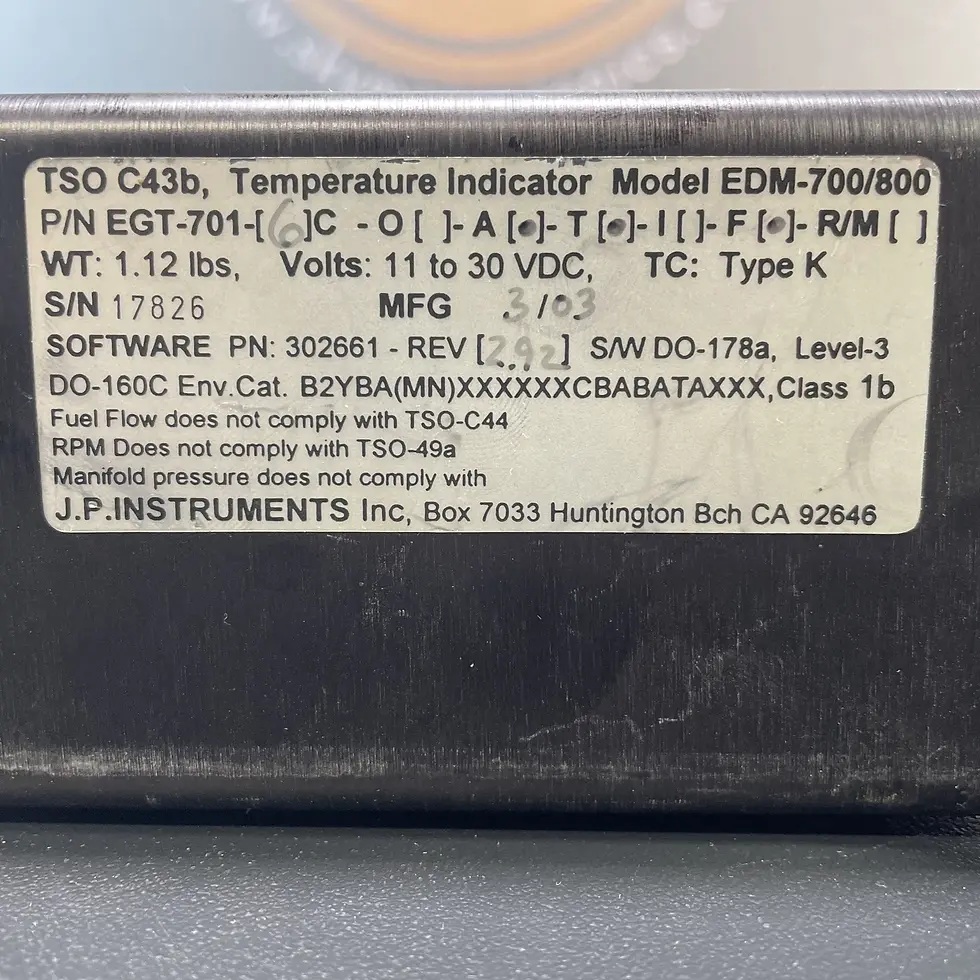 Thumbnail: JP Instruments EGT-701-6C TSO C43b