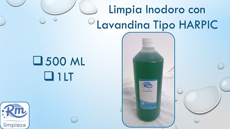 LIMPIA INODORO CON LAVANDINA TIPO HARPIC