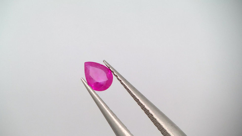 Miniaturbild: 0.18 Ct. Natur Rubin Birne Rot Violett