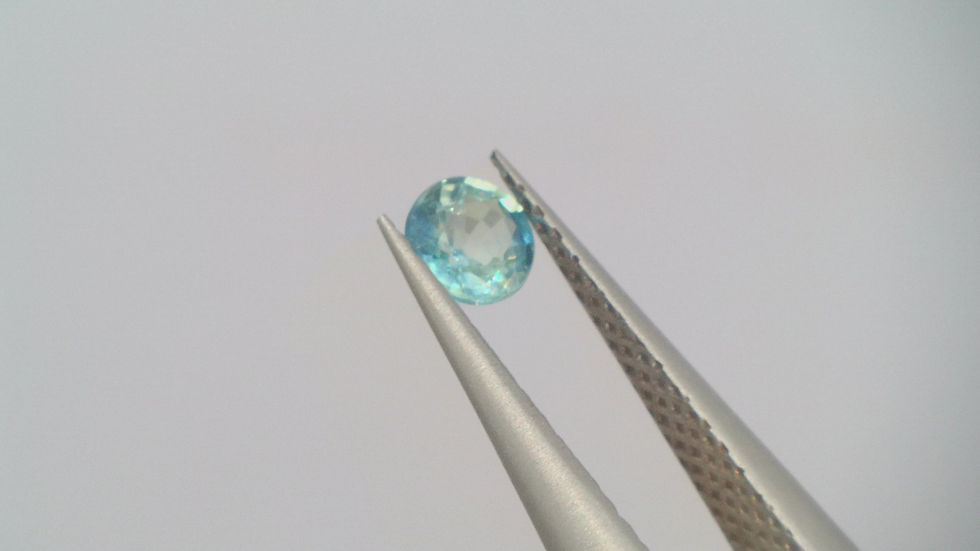 Miniaturbild: 0.15 Ct. Natur Saphir Rund Blau Grün