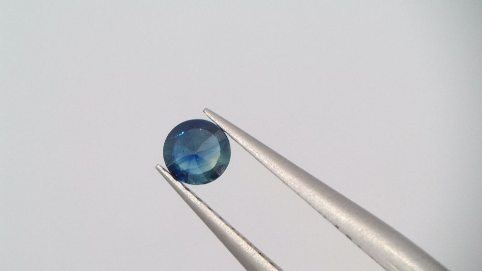 Miniaturbild: 0.12 Ct. Natur Saphir Rund Blau 