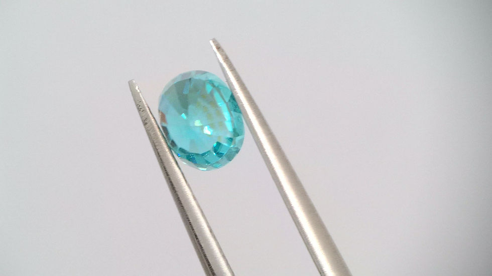 Miniature : 1.25 ct Zircon Bleu Ovale Naturel