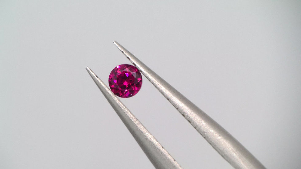 Miniaturbild: 0.11 Ct. Natur Rhodolit Rund Rosa Violett 