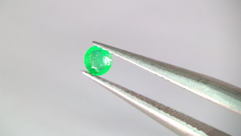 Miniature : 0.10 ct Émeraude Ronde Naturelle