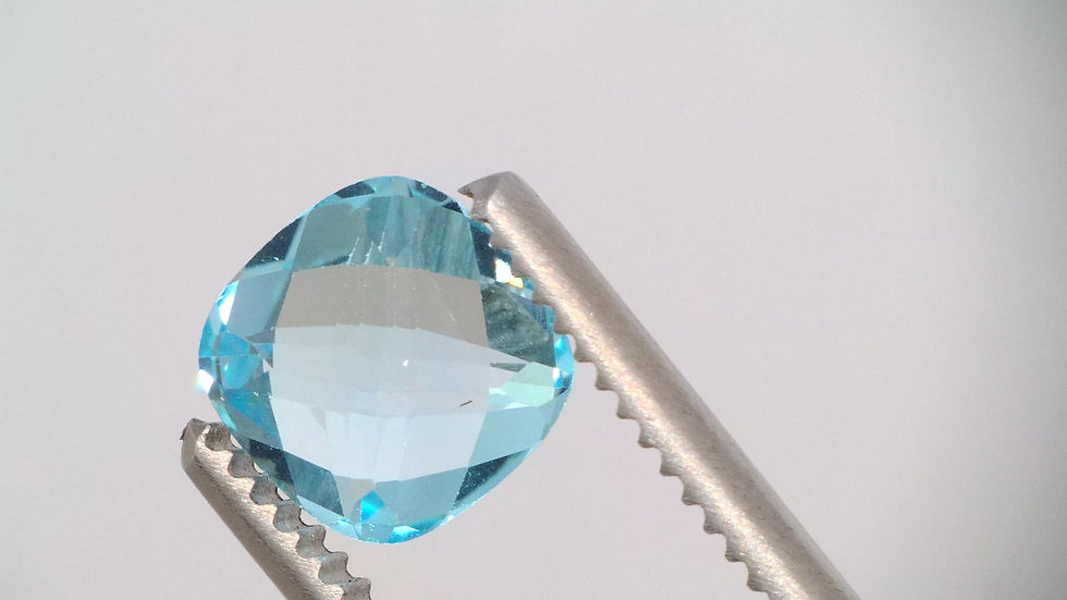 Miniature : 2.32 ct Topaze Bleu Chekboard Naturel