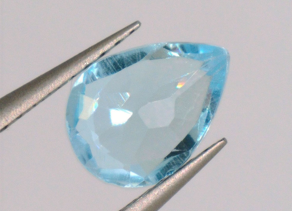 Miniature : 0.655 ct Topaze Bleu Ciel Poire Naturelle