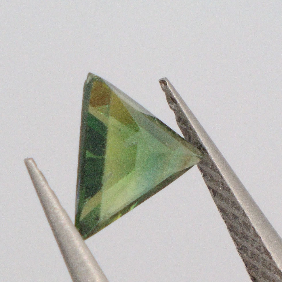 Miniaturbild: 0.47 Ct. Natur Saphir Trillion Blau Grün