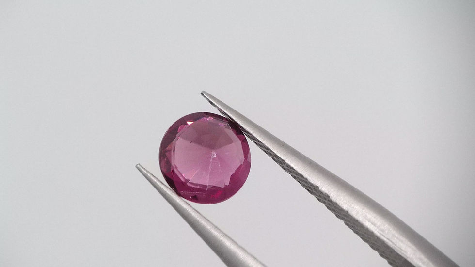 Miniaturbild: 0.6 Ct. Natur Rhodolit Rund Rosa Violett 