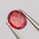 Miniature : 0.21 ct Saphir Orange Rose Ovale Naturel