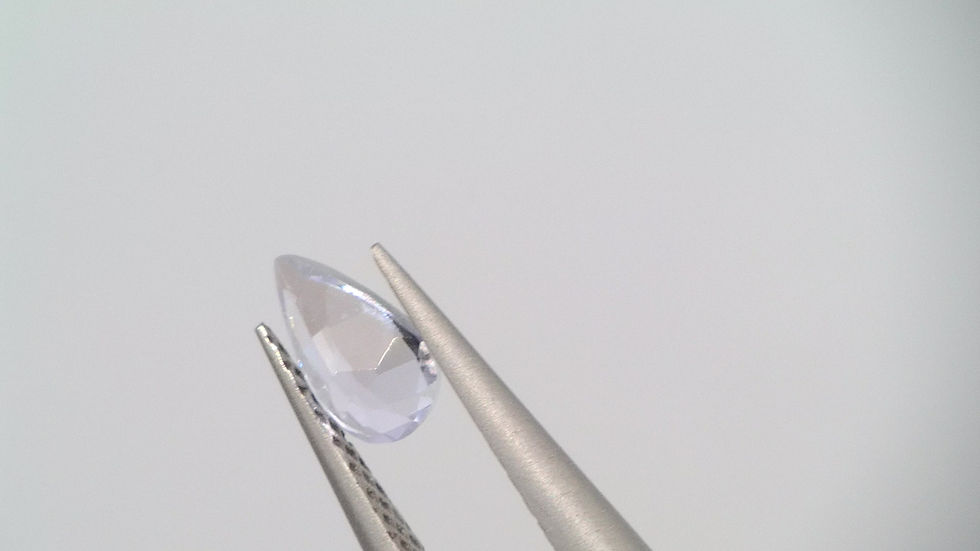 Miniature : 0.13 ct Tanzanite Bleu Violet Teardrop Naturelle