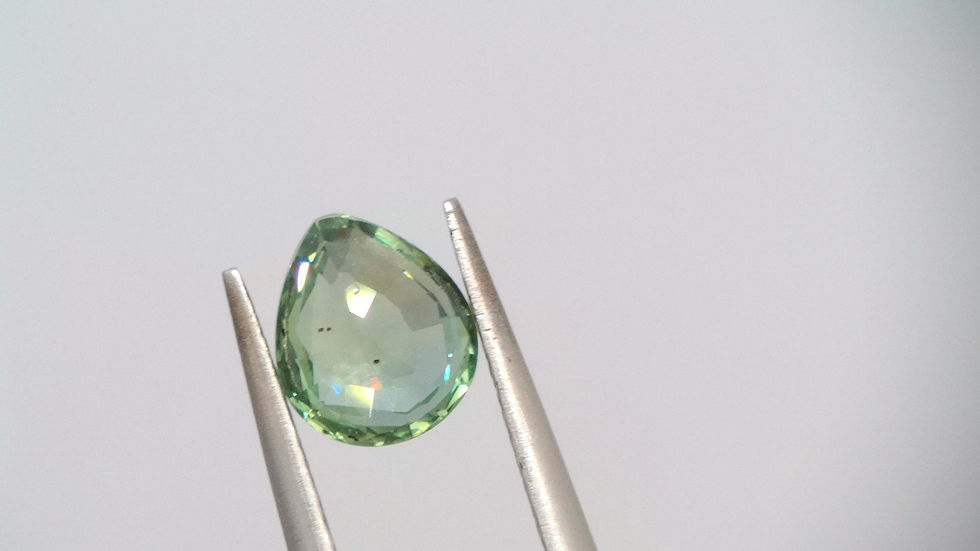 Miniaturbild: 0.75 Ct. Natur Saphir Birne Grün 