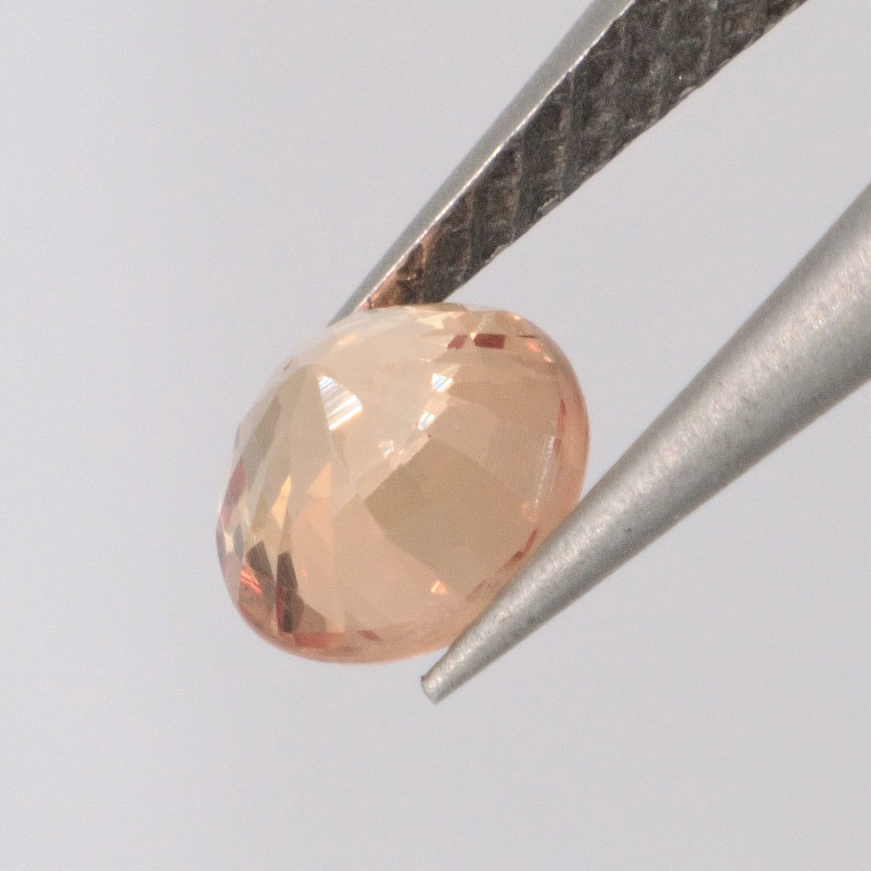 Miniaturbild: 0.45 Ct. Natur Saphir Rund Gelb Orange