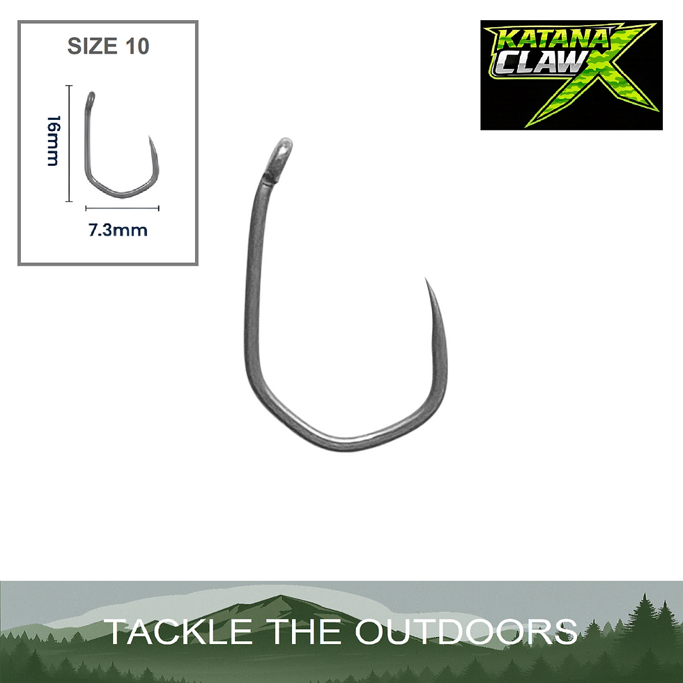 Thumbnail: Katana Claw X Wide Gape Carp Hooks Barbless Beaked Point Teflon PTFE Finish
