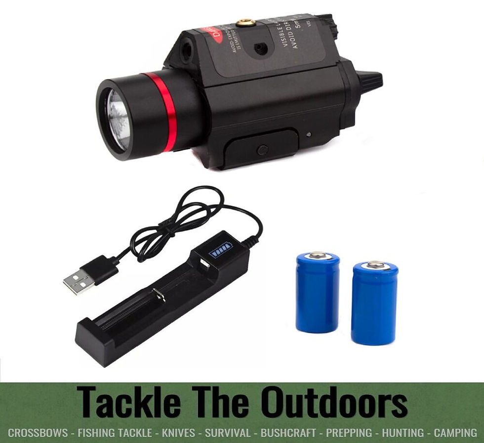 Thumbnail: Tactical Torch Red Dot Laser Sight 600 Lumen Bright Cree LED Fit 20mm Rails