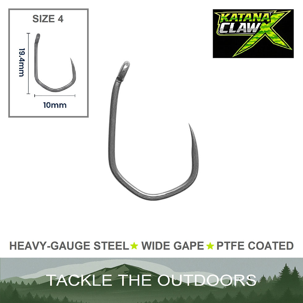Thumbnail: Katana Claw X Wide Gape Carp Hooks Barbless Beaked Point Teflon PTFE Finish