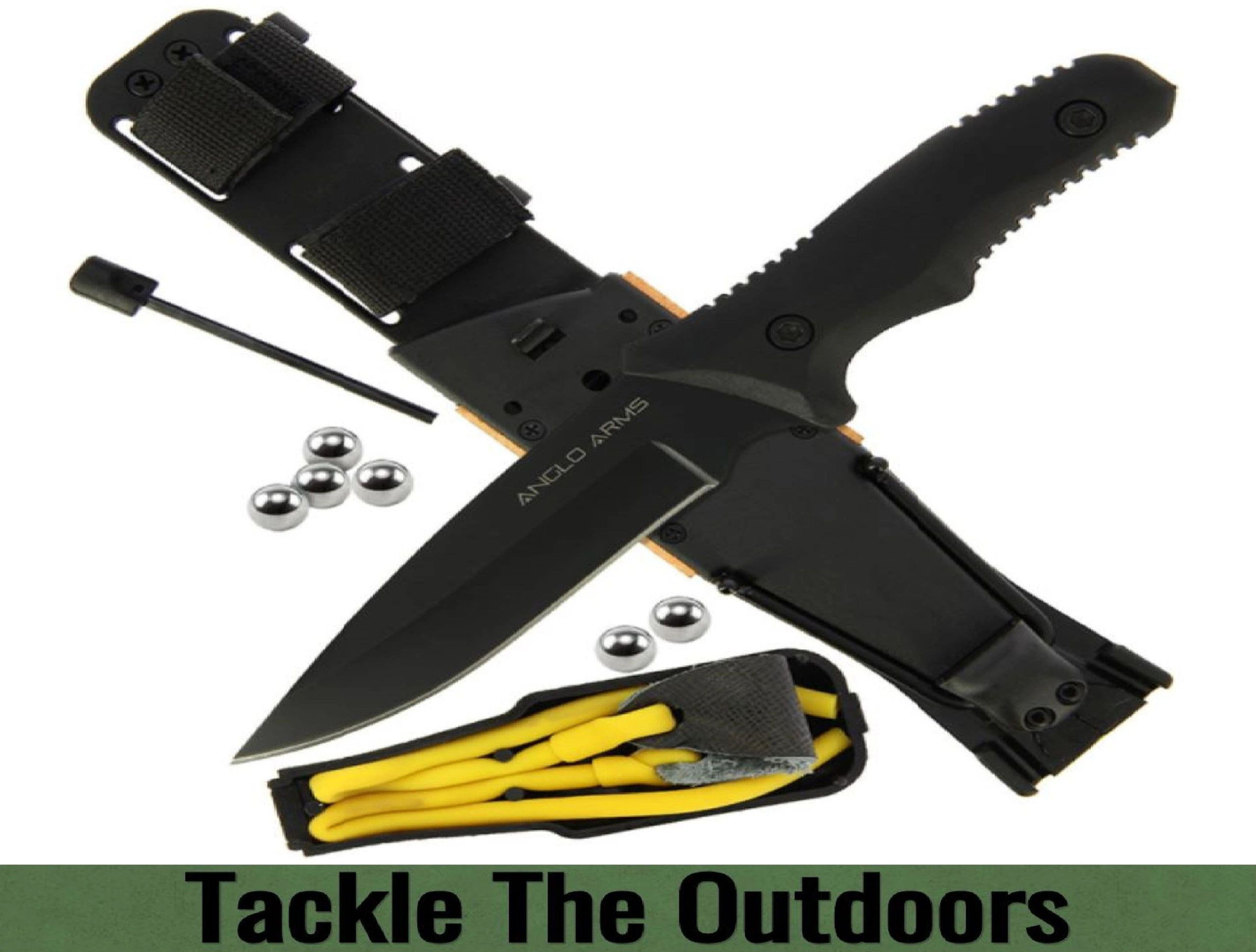 Anglo Arms Survival Knife With Built-In High Power Slingshot