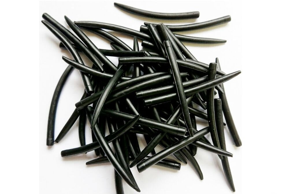 10 Pack Black Anti Tangle Sleeves 50mm Tapered Tails Carp Coarse Fishing Tackle