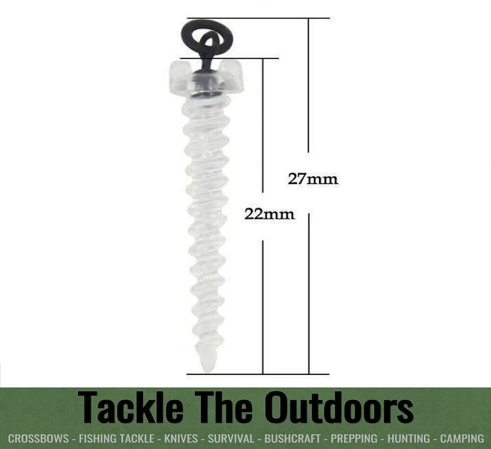 Thumbnail:  27mm Boilie Bait Screws With 360° Swivel Size 22 Ring For Ronnie Chod Carp Rigs
