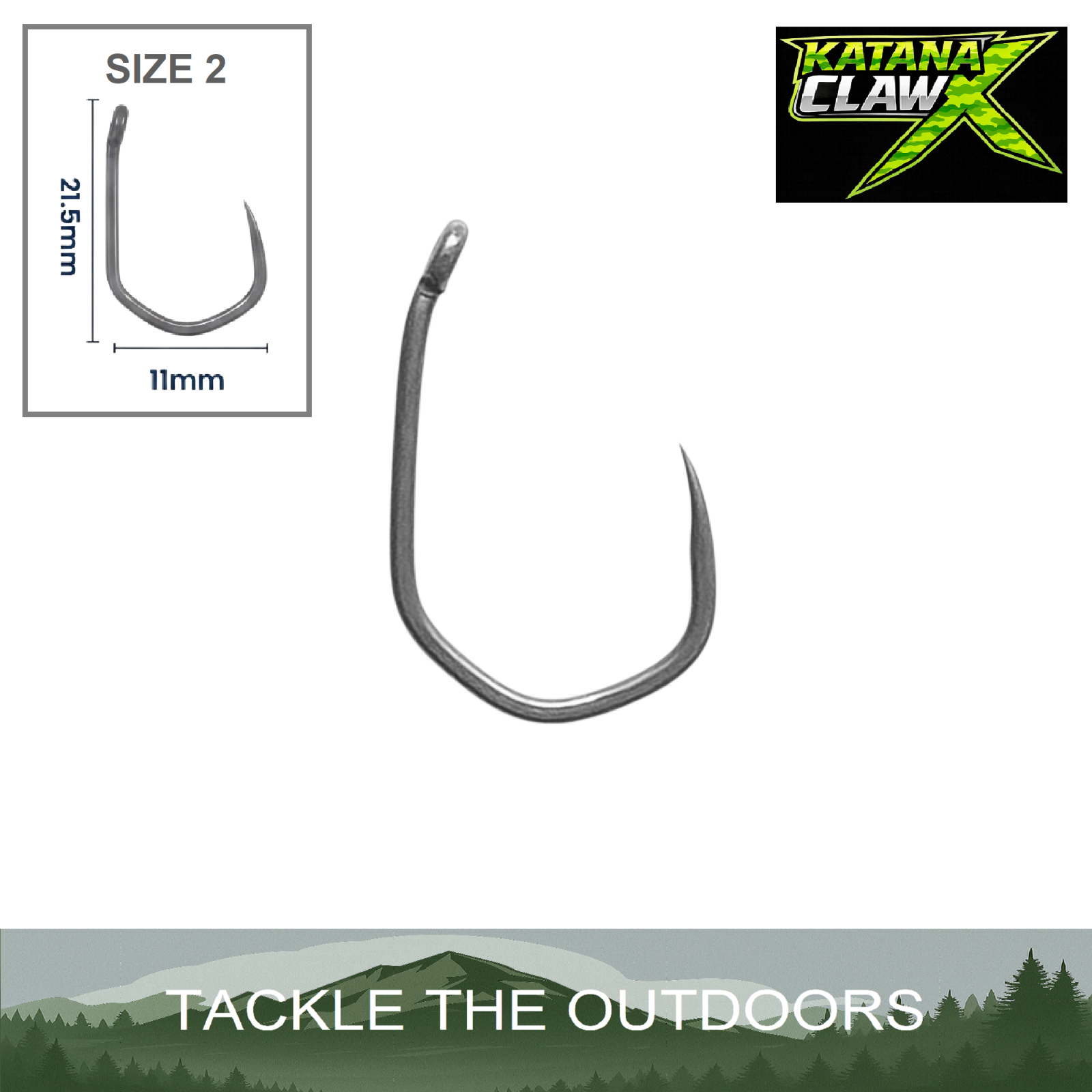 Katana Claw X Wide Gape Carp Hooks Barbless Beaked Point Teflon PTFE Finish