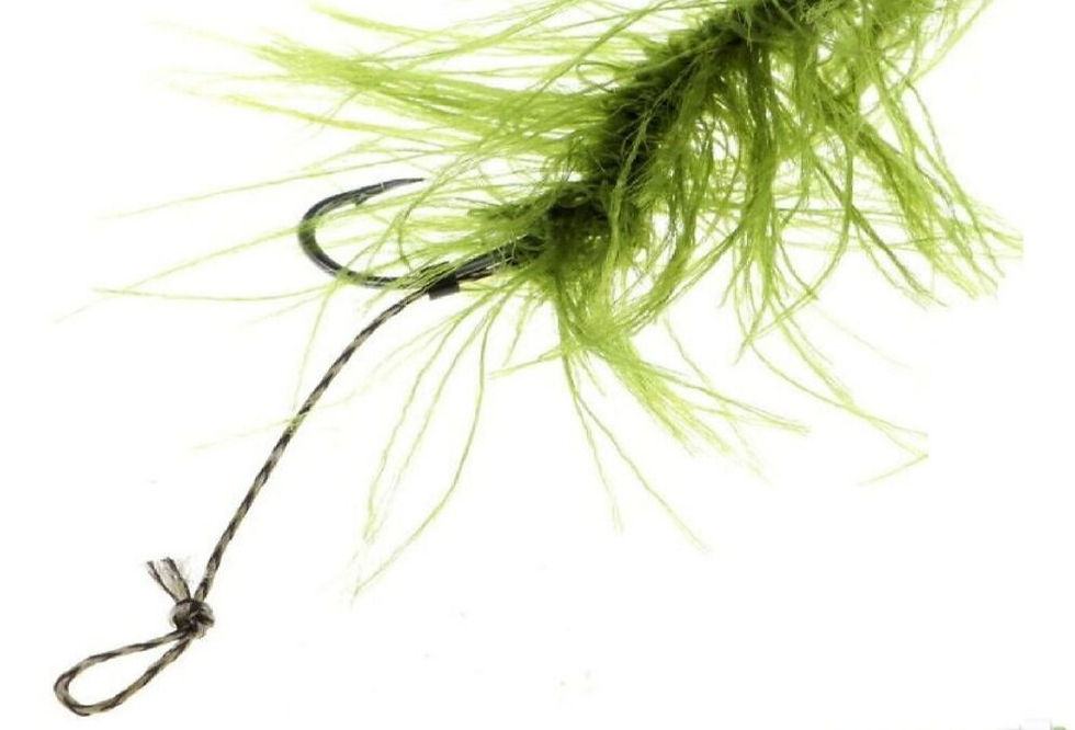 Thumbnail: Carp Coarse Fishing Hair Rigs With Camo Weed Effect 20lb Braid Line Boilie Rigs