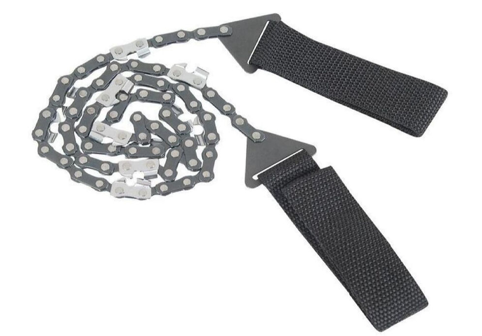 Thumbnail: Hand Chainsaw Survival Tool Bushcraft Camping Bug Out Pocket Chain Saw & Pouch