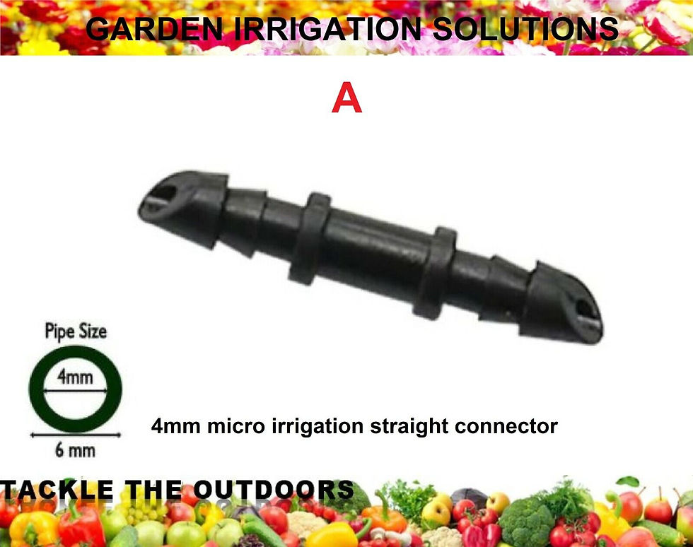 Thumbnail: Micro Irrigation Hydroponics Indoor Watering System Connectors Fit 4mm Pipe