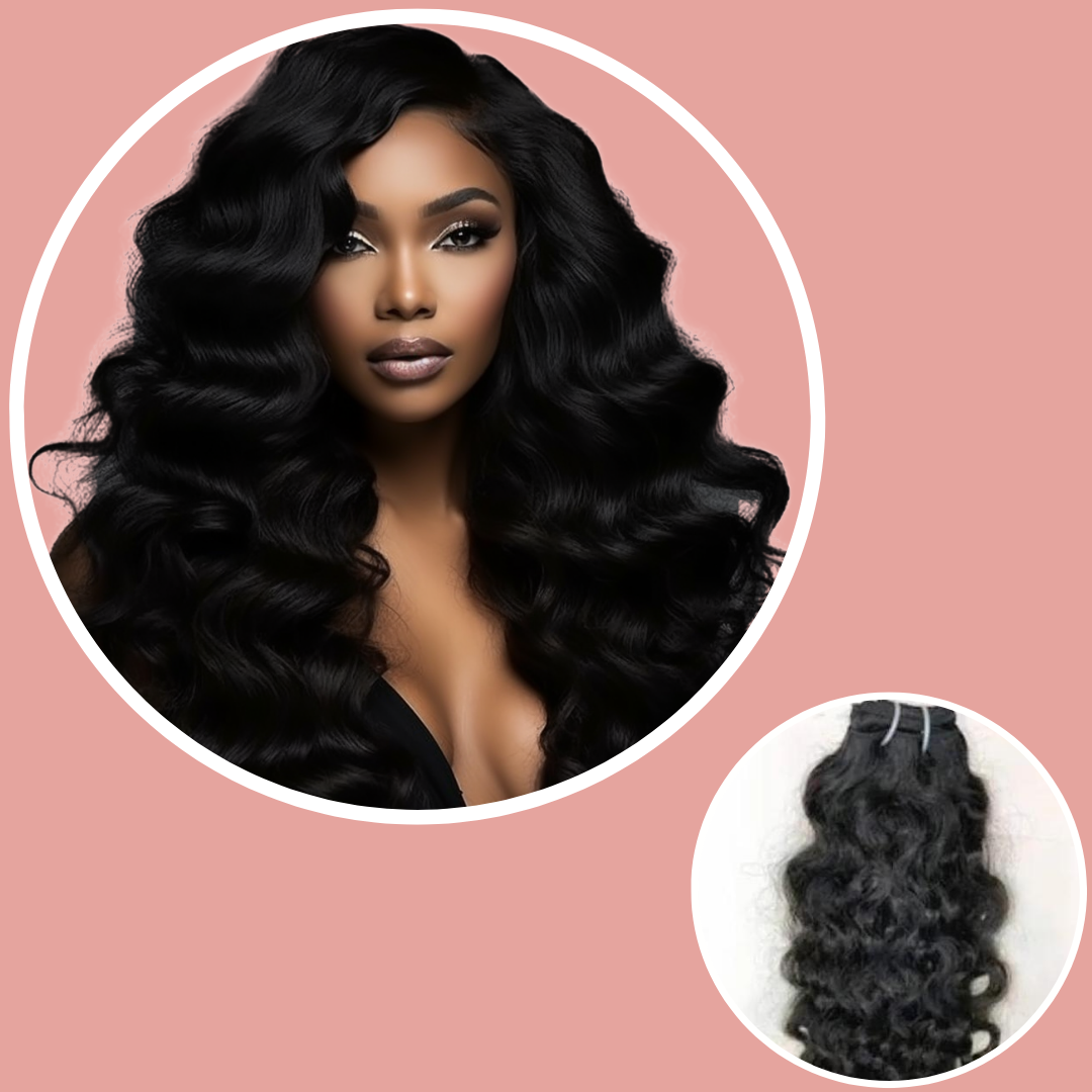 Natural curly 3B Texture : Machine wefted