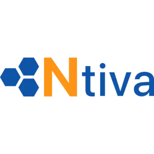 NTiva logo with blue hexagons