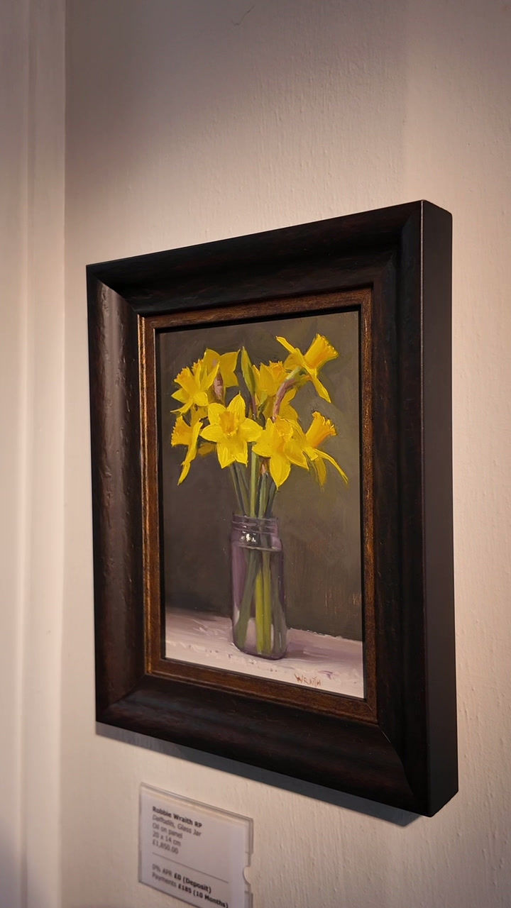 Thumbnail: Daffodils, Glass Jar by Robbie Wraith RP