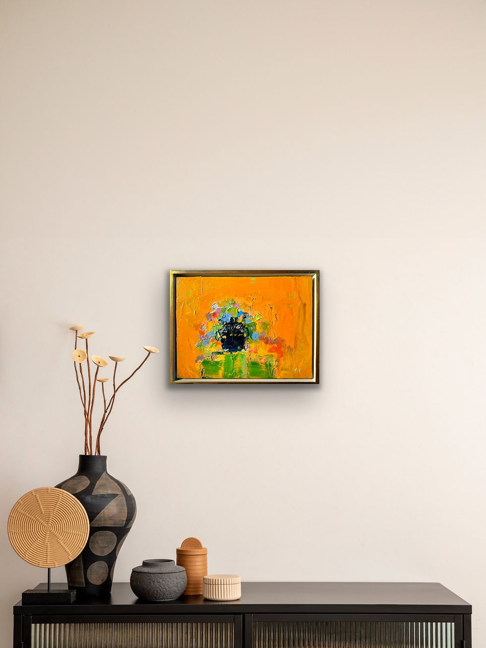 Thumbnail: Black Jug on Orange by Elsa Taylor