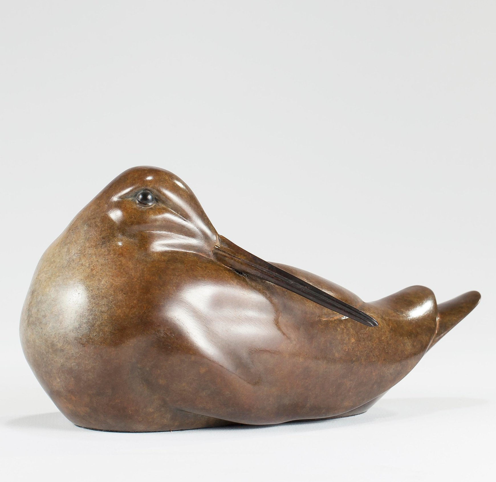 Woodcock Preening (life size) by Carl Longworth