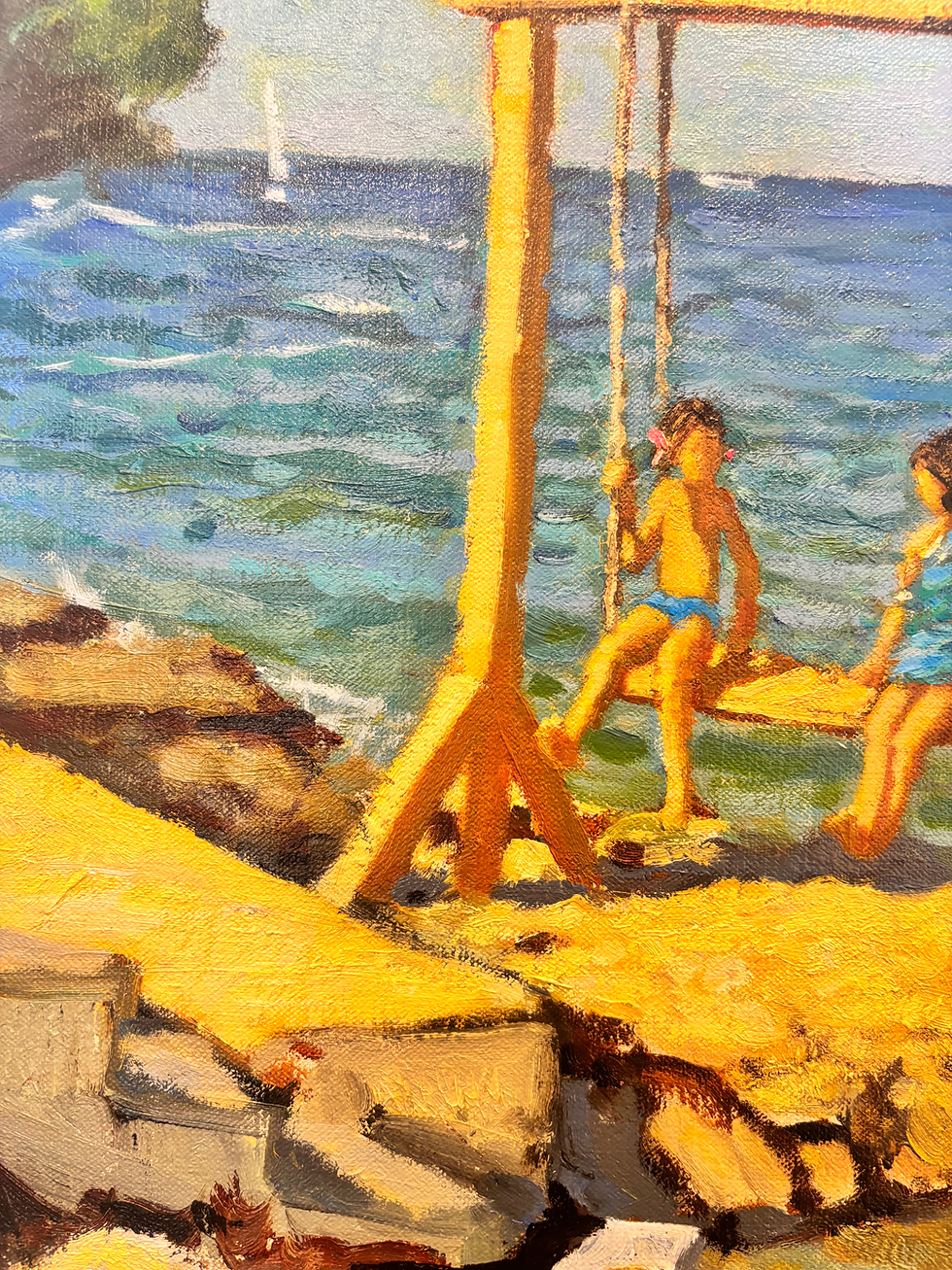 Thumbnail: The Swing, Funtana, Vrsar, Croatia by Andrew Macara RBA NEAC