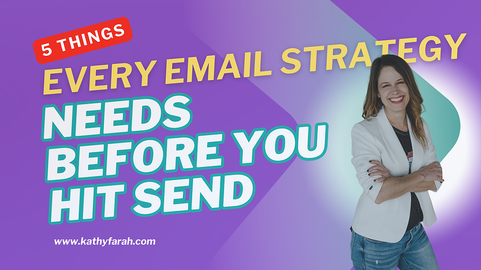 Kathy Farah: 5 Things Every Email Strategy Needs Before You Hit Send