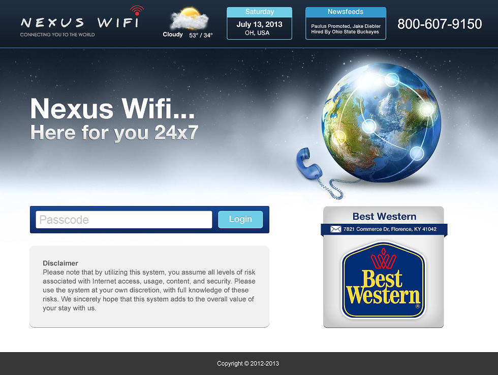 Nexus Wifi_Login Page