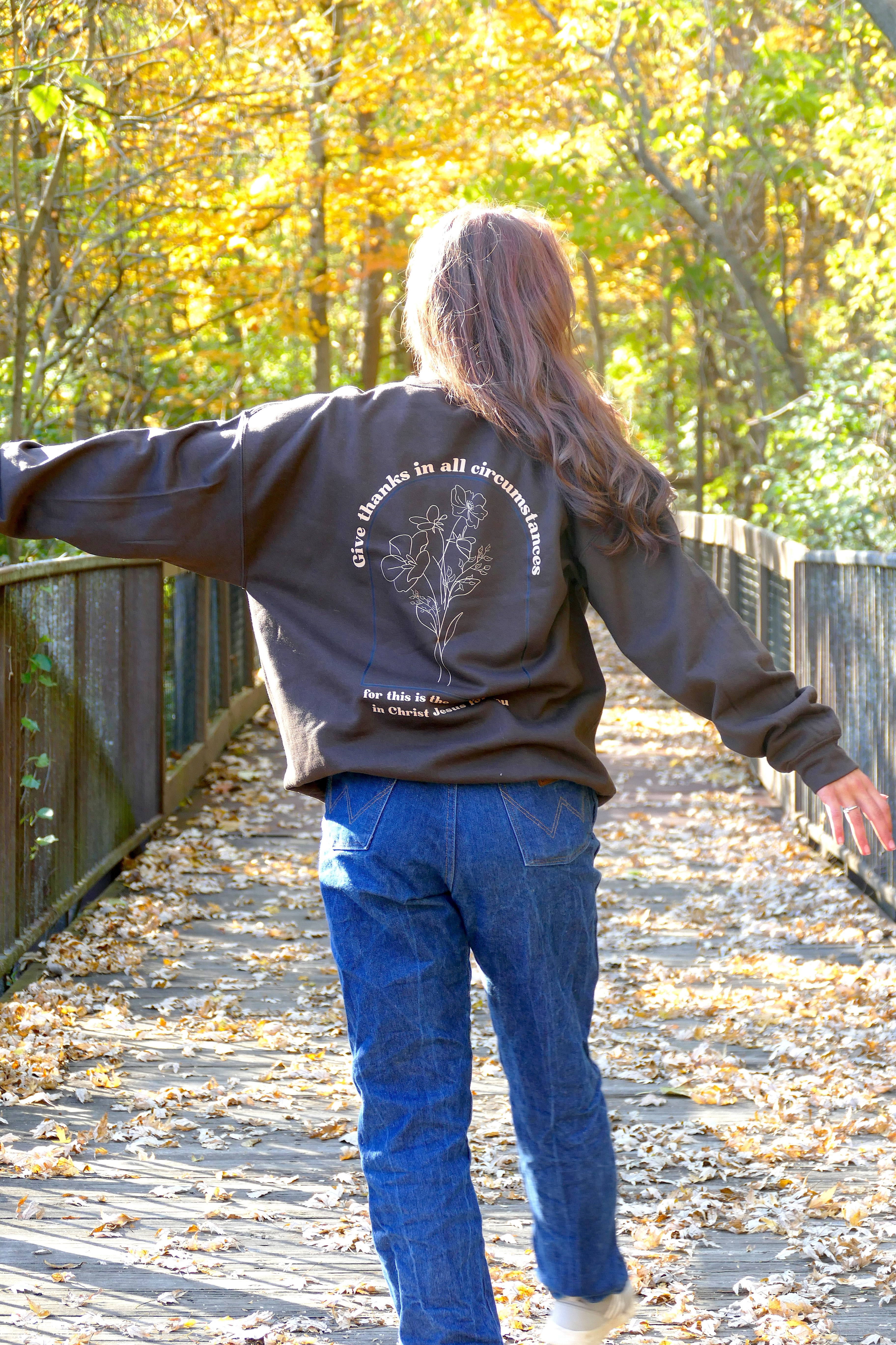 Thankful - Flower Crewneck