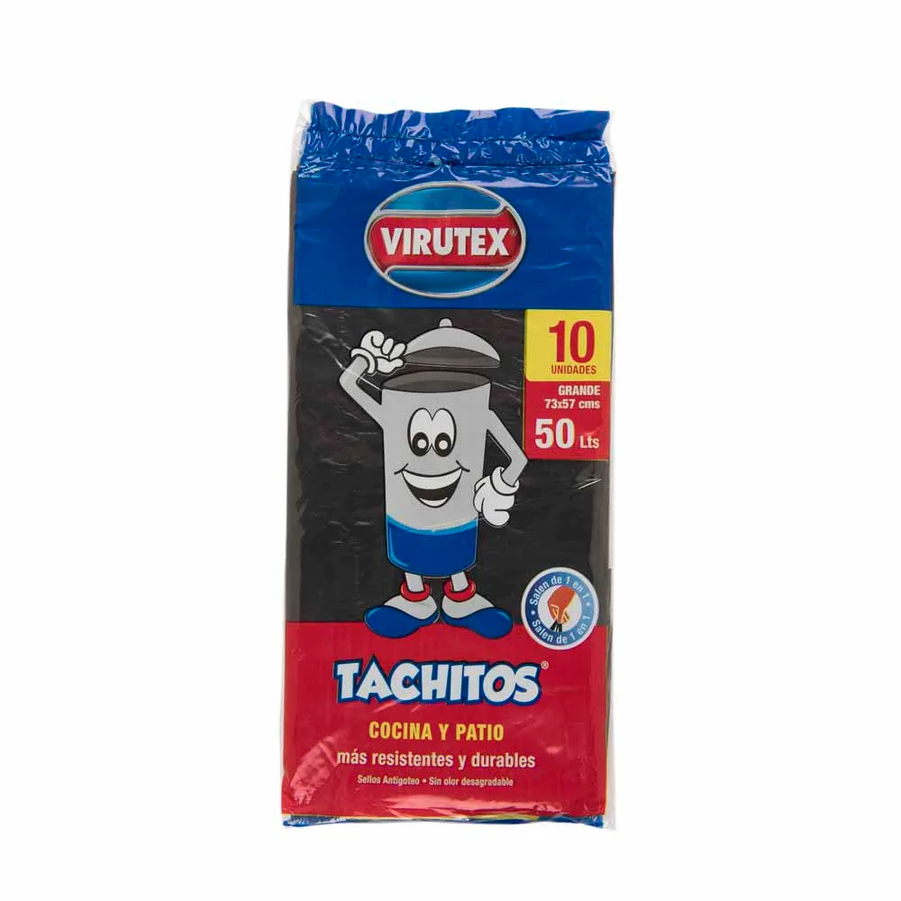 Bolsa de Basura VIRUTEX 50 litros Paquete 10Un