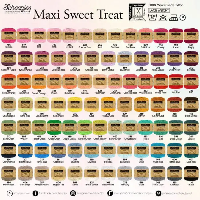 SCHEEPJES MAXI SWEET TREAT, ensemble de la gamme