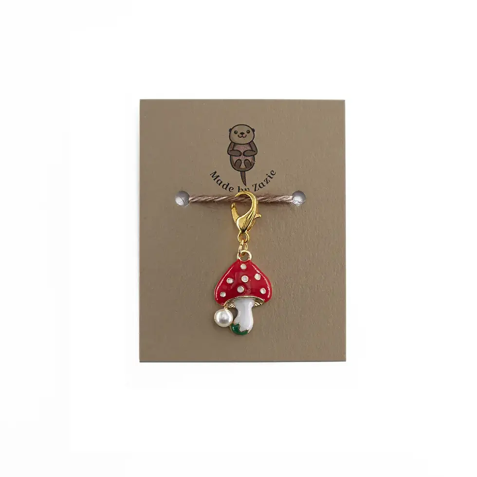 Marqueur de maille champignon avec perle