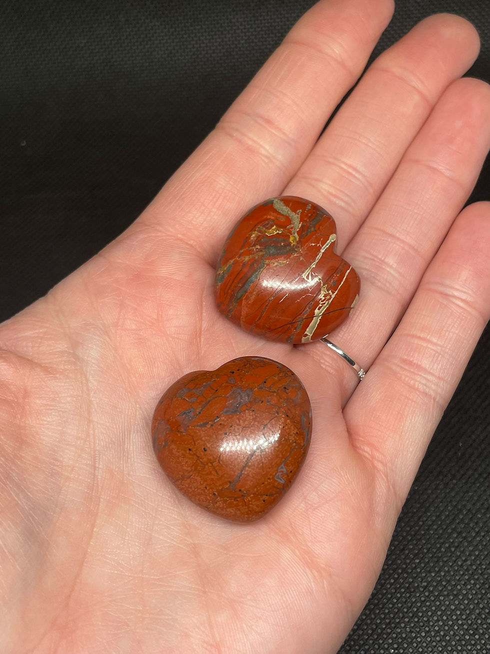Red Line Jasper Palm Heart
