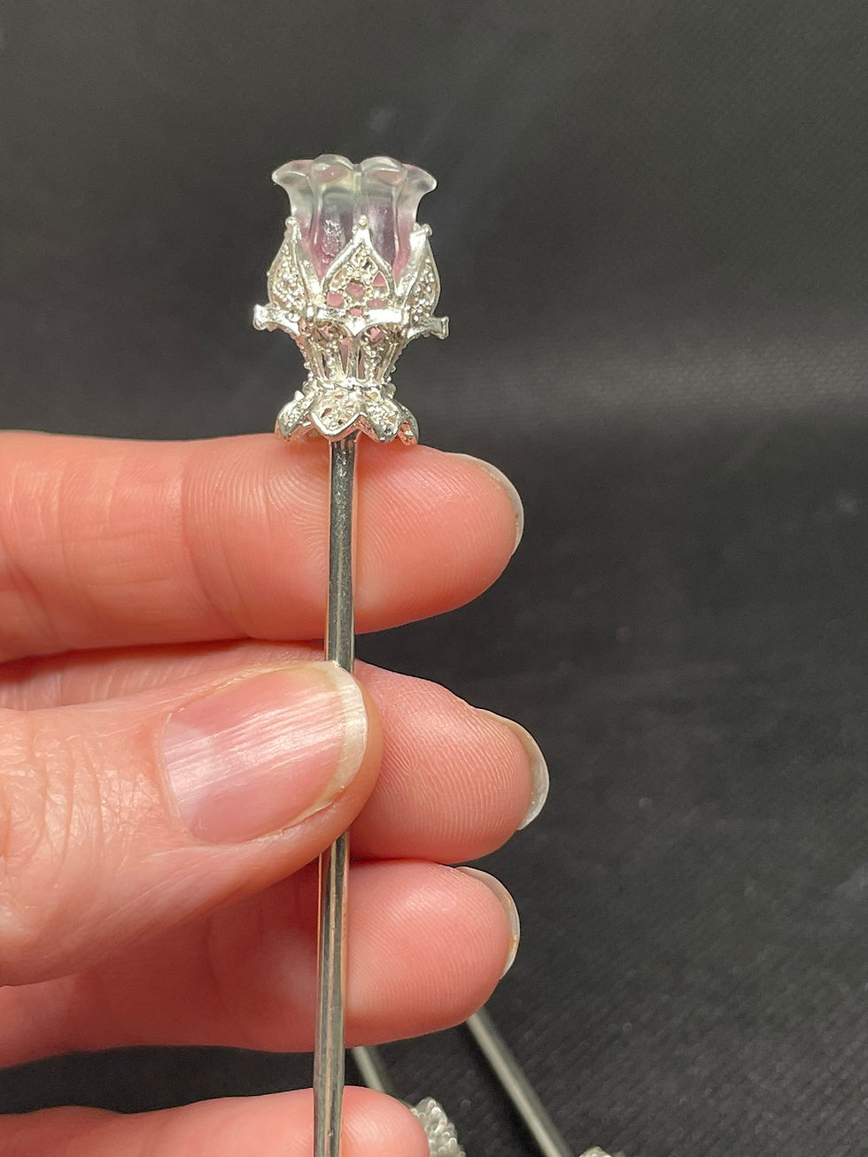 Thumbnail: Fluorite Flower Hair Piece