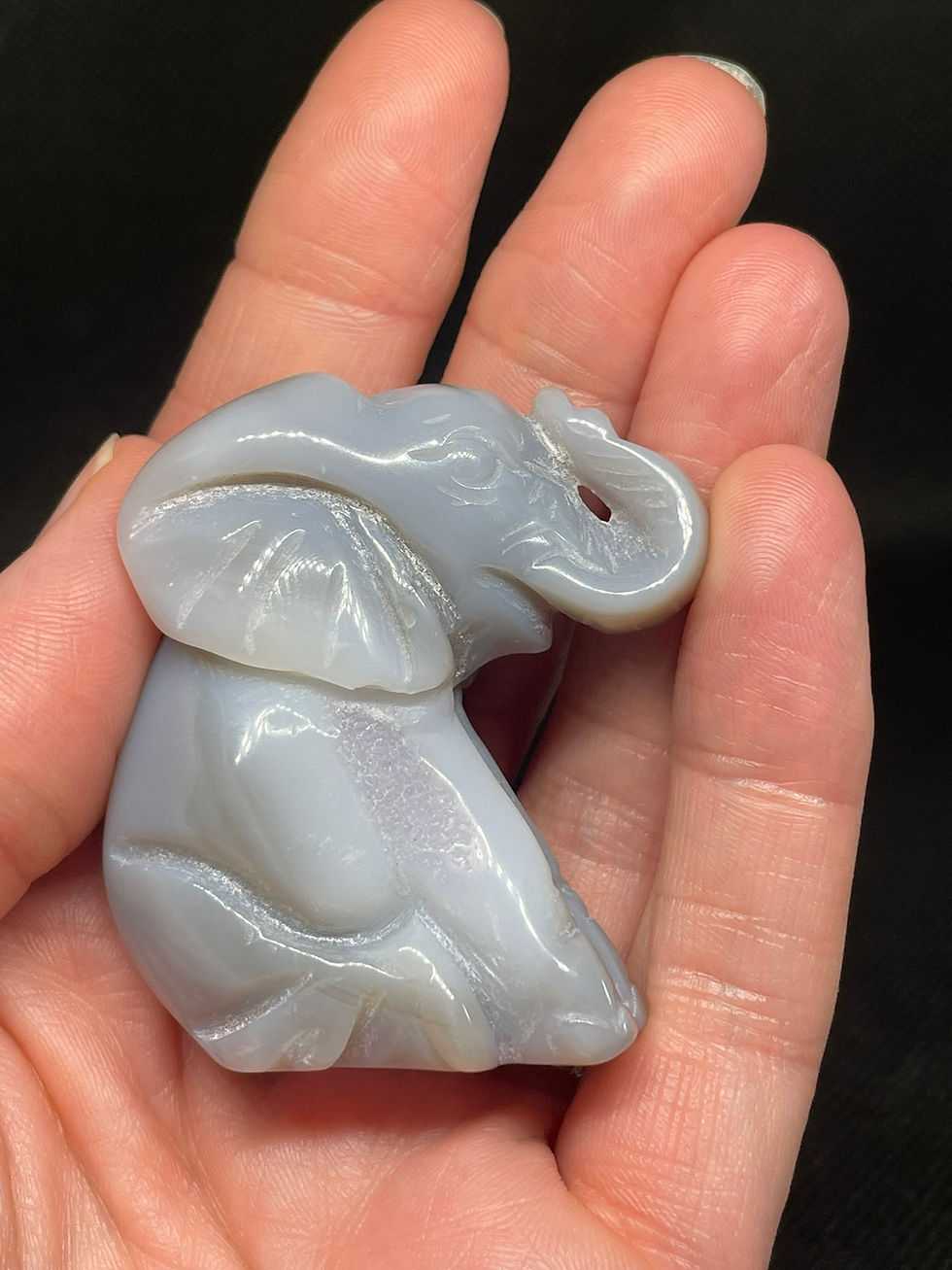 Large Druzy Agate Elephant
