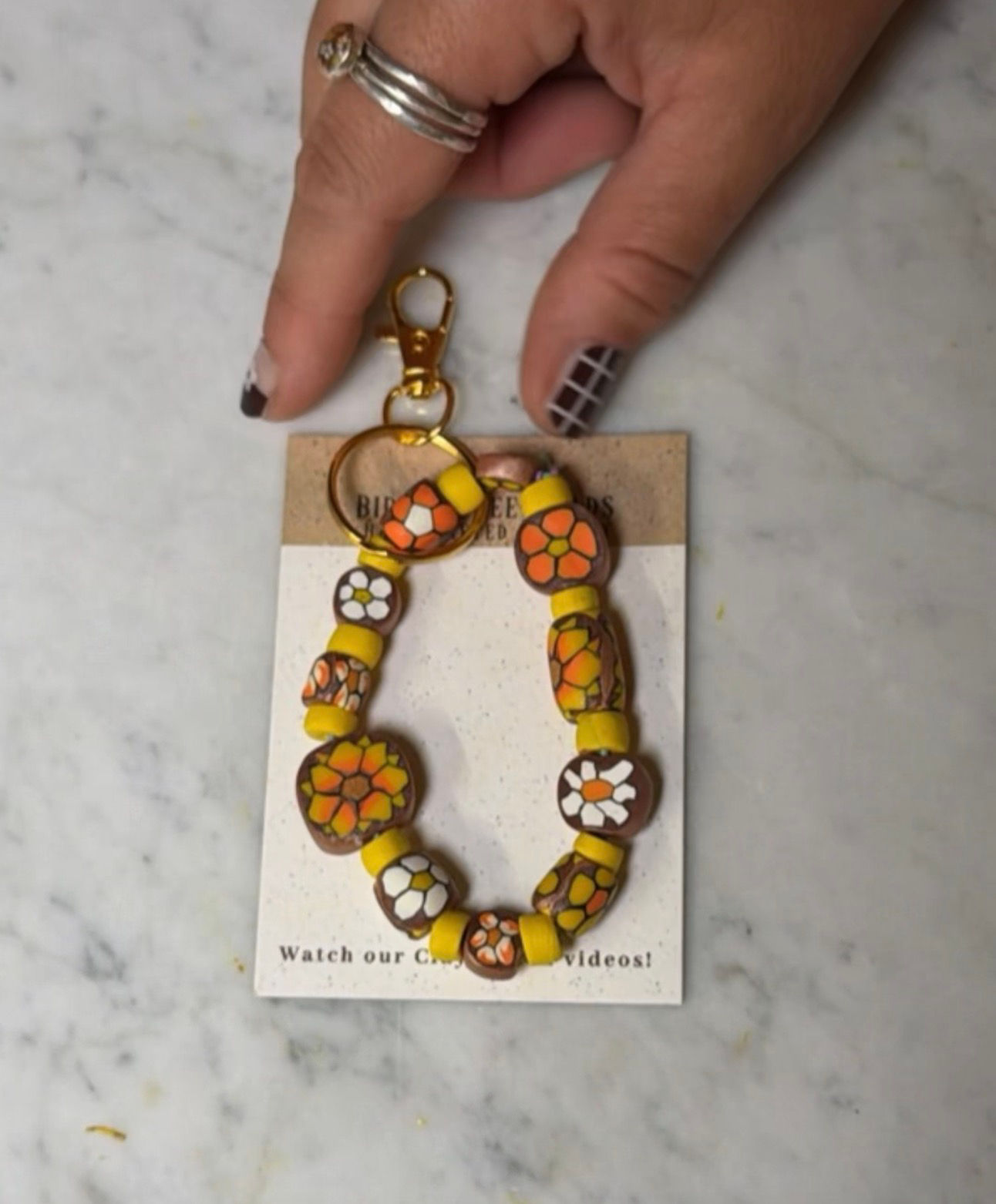 Beaded Wristlet Keychain