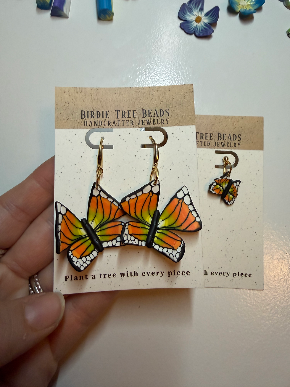 Thumbnail: Monarch Cane - Butterfly Earrings starting at: 