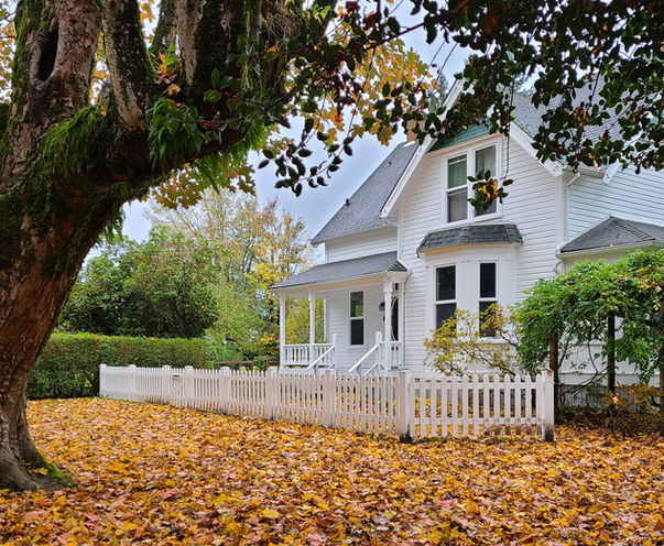 The heritage house in fall