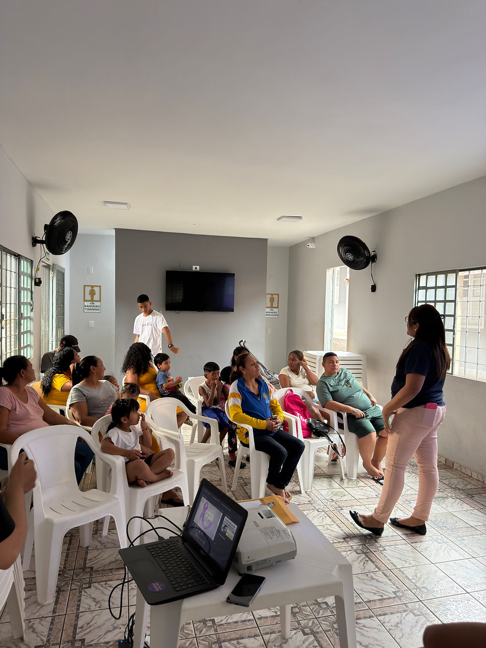 IBISS-CO promove ação do Agosto Lilás com migrantes da Casa de Resgate II