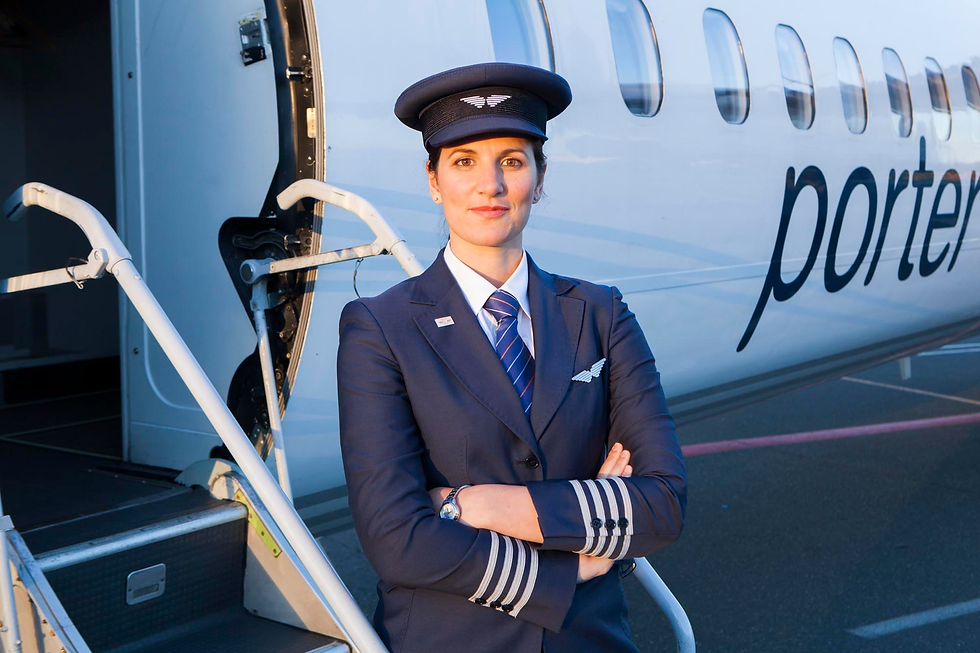 A Porter Captain representing the Porter Airlines Cadet program, Destination Porter.
